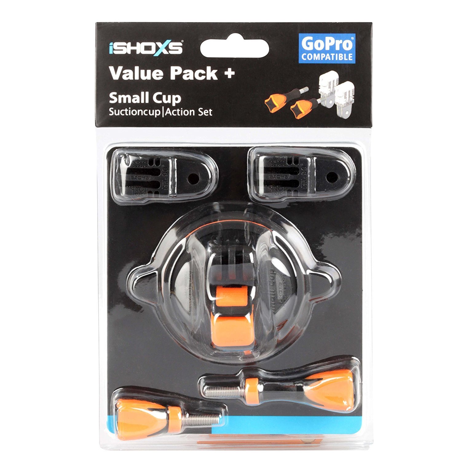 iSHOXS Small Cup Value Pack+ | Suction Cup Mount | Fits with GoPro